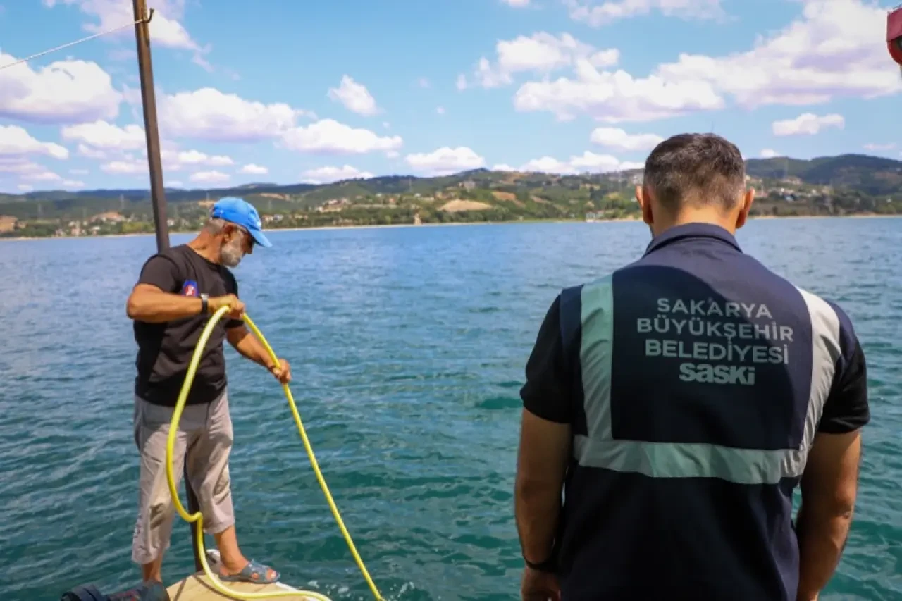 25 metrede temizlik: Sapanca Gölü'nde su hattı operasyonu 9