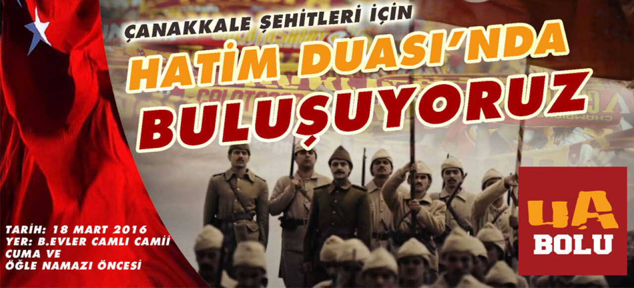 Bolu ultrAslan şehitleri dualarla anacak