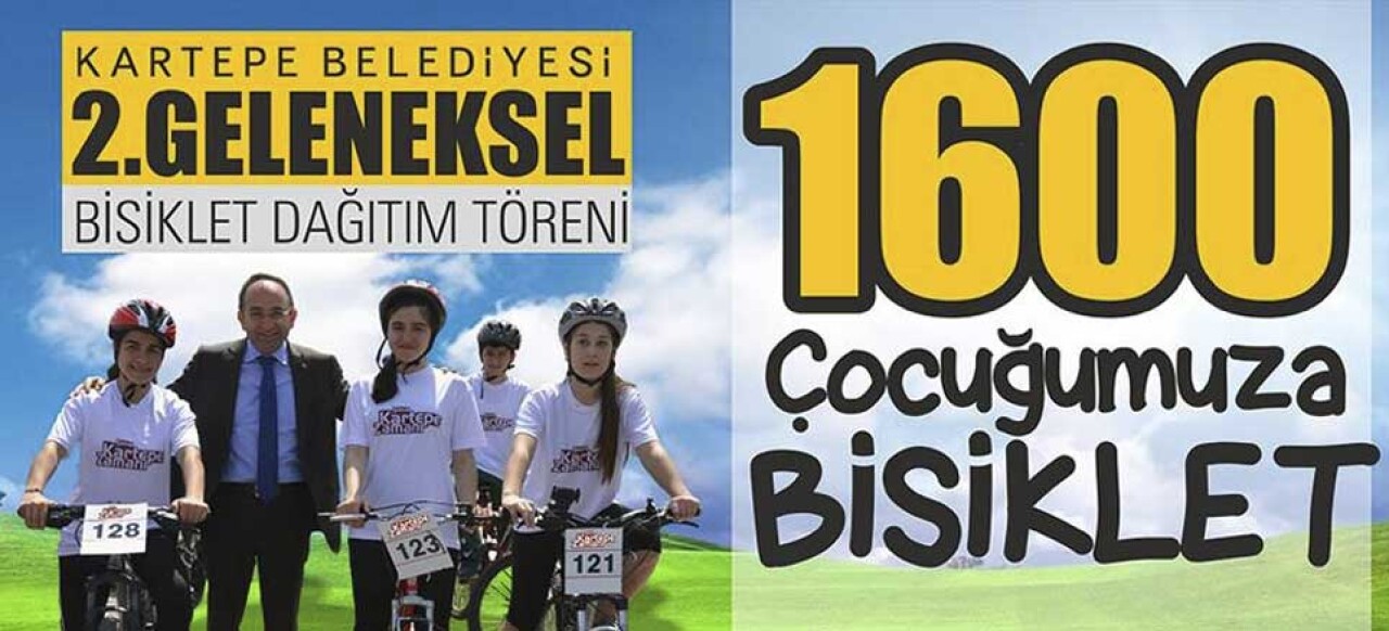 1600 Kartepeli Çocuk Bisikletle Buluşacak