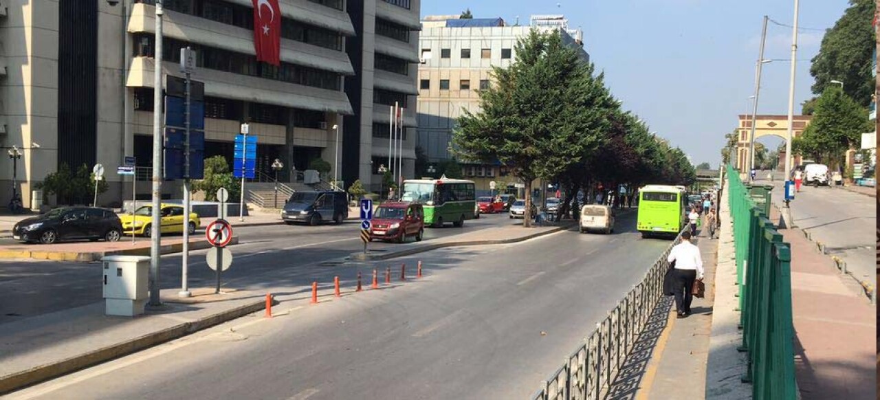 Merkez Bankası önünde tramvay alt yapı çalışması