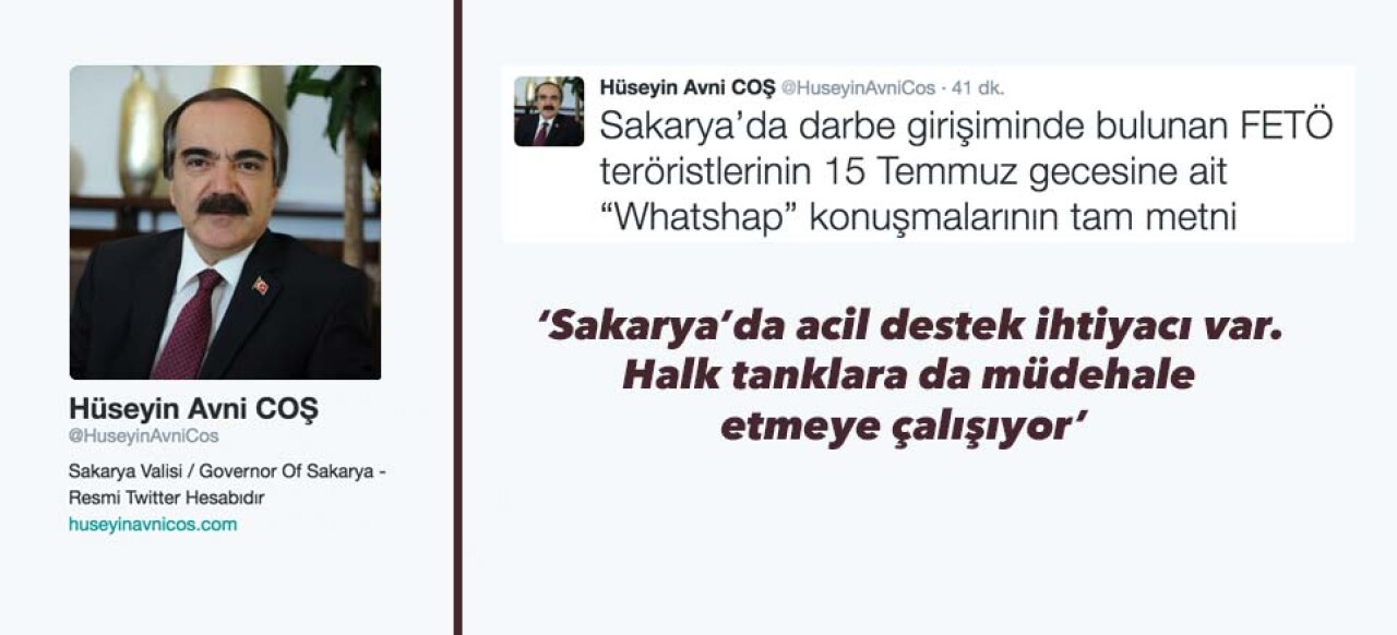 Vali Coş, FETÖ'cülerin WhatsApp konuşmalarını yayınladı