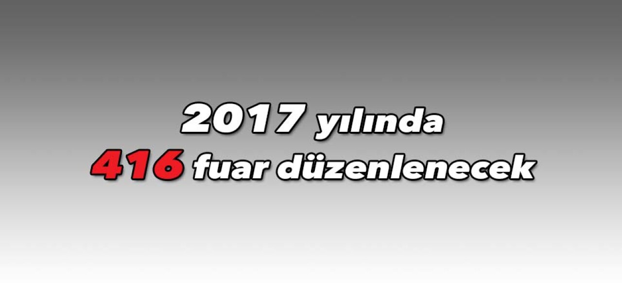 2017 yılında 416 fuar düzenlenecek