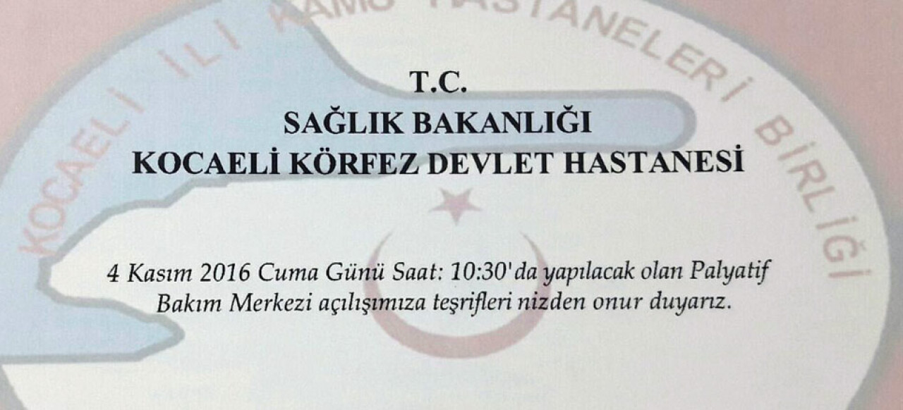 Körfez Devlet Hastanesi Palyatif Bakım Merkezi açılıyor