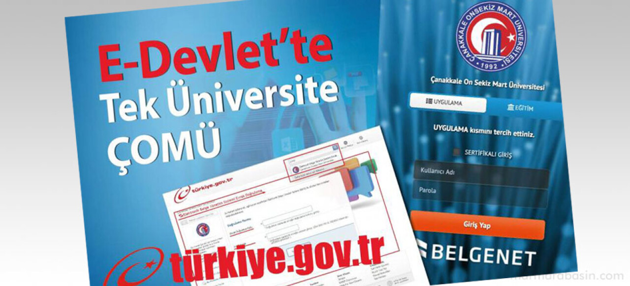 ÇOMÜ, E-Devlet’te Tek Üniversite