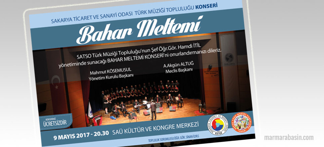 SATSO'dan 'Bahar Meltemi Konseri' 9 Mayıs'da