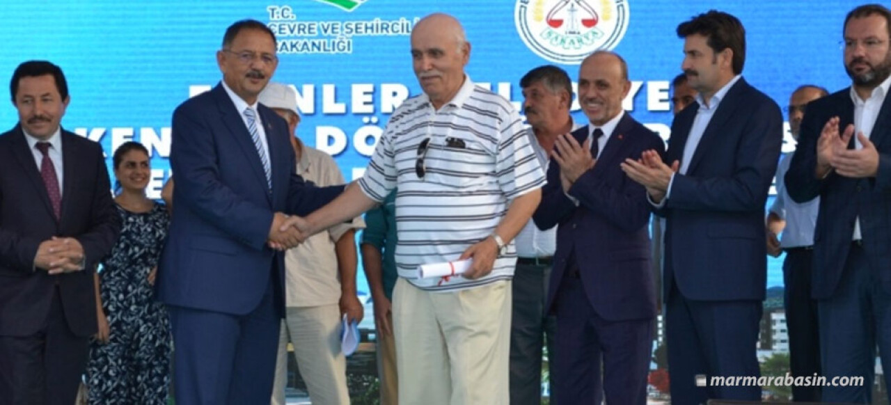 Erenler Kentsel Dönüşüm Projesi 1. Etap Tapu Dağıtım Töreni yapıldı