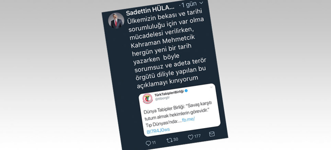 Rektör Hülagü, Türk Tabipleri Birliği'nin paylaşımını kınadı