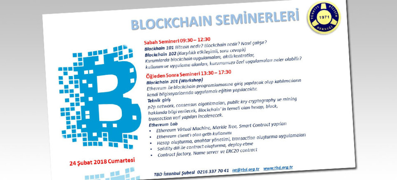 TBD Blockchain Semineri 24 Şubat 2018