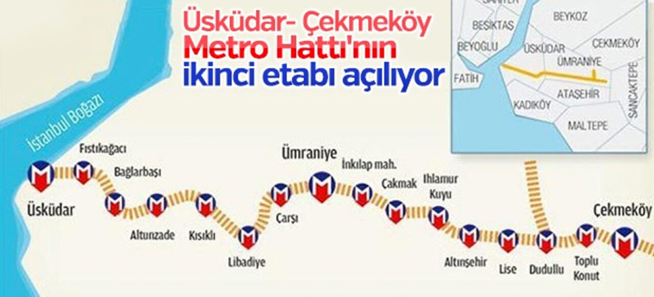 Üsküdar-Ümraniye-Çekmeköy Hattı 9 gün çalışmayacak