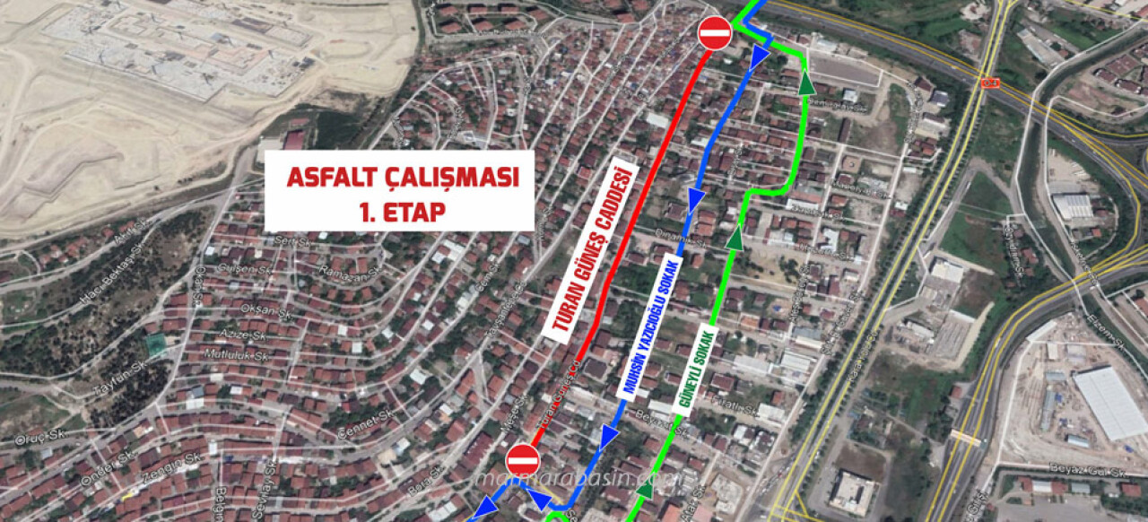 Turan Güneş Caddesi’nde trafik düzenlemesi