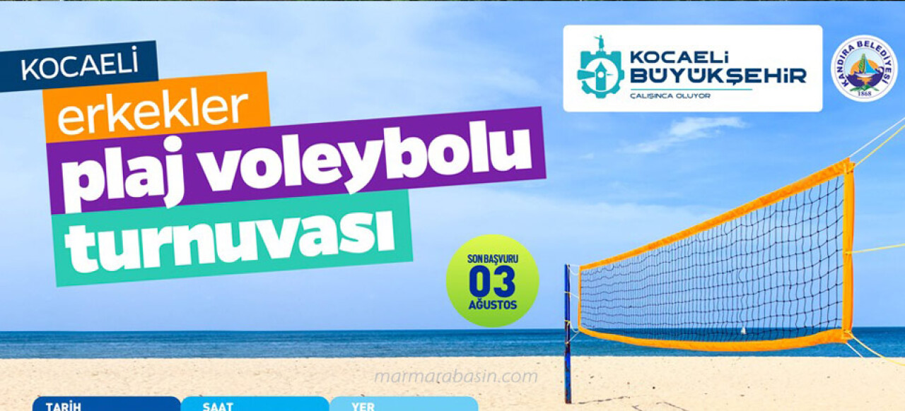 Erkekler Plaj Voleybolu Turnuvası başlıyor