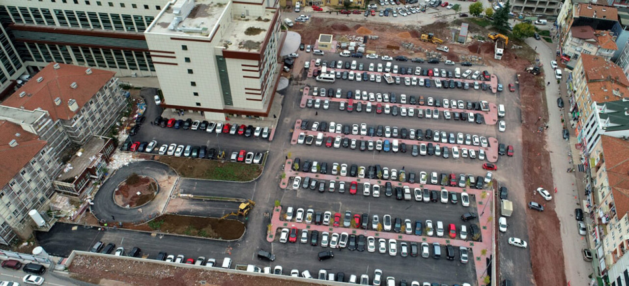 Devlet Hastanesi otoparkına son rötuşlar yapılıyor