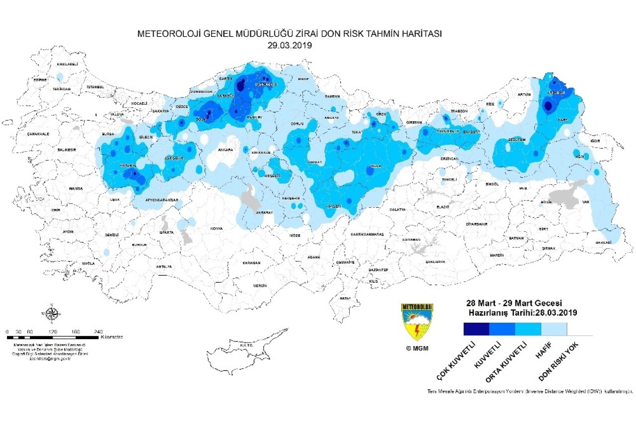 Bursalı çiftçilere don ikazı