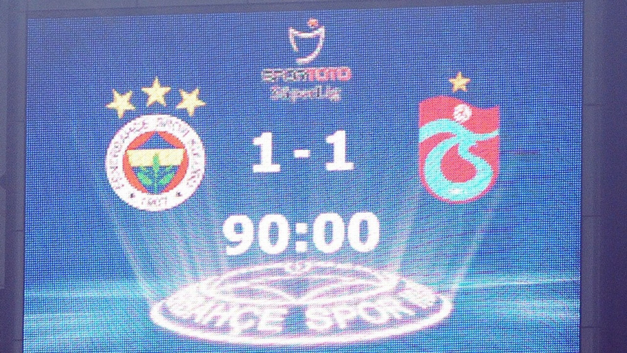 Fenerbahçe: 1 - Trabzonspor: 1 (Maç sonucu)