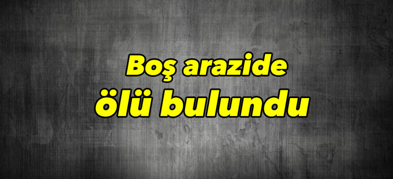 Komaya giren şahıs boş arazide ölü bulundu