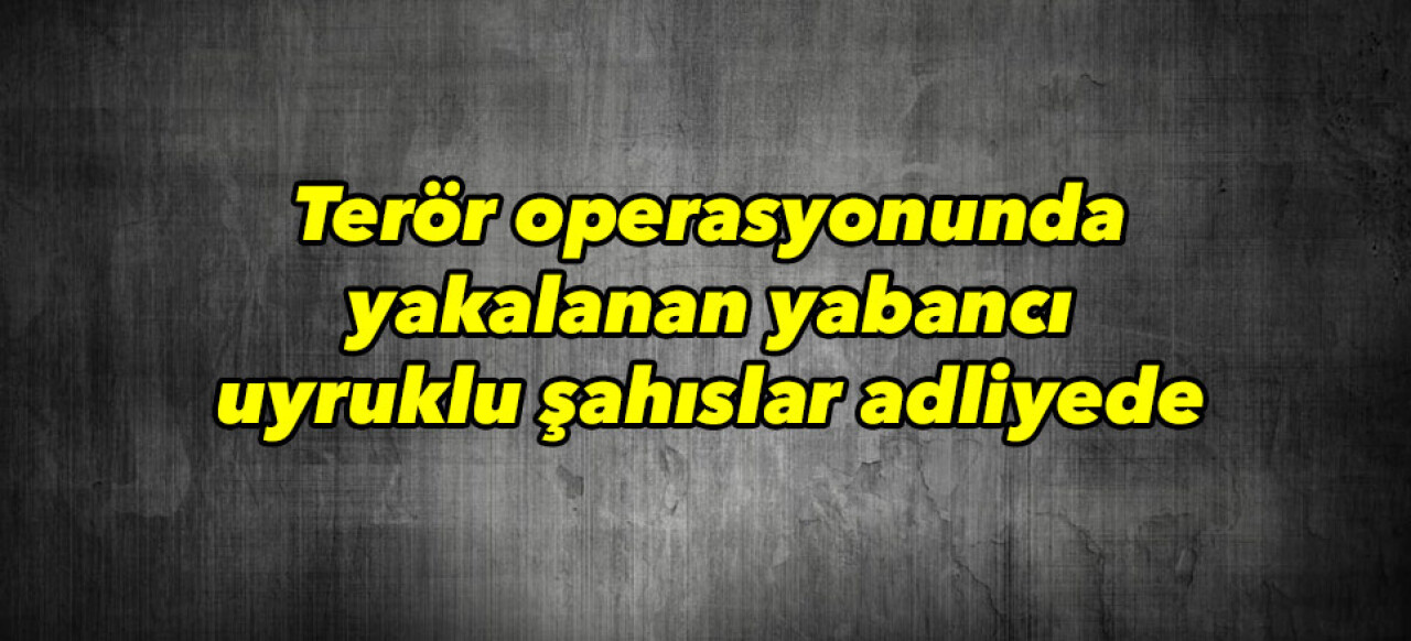 Terör operasyonunda yakalanan yabancı uyruklu şahıslar adliyede