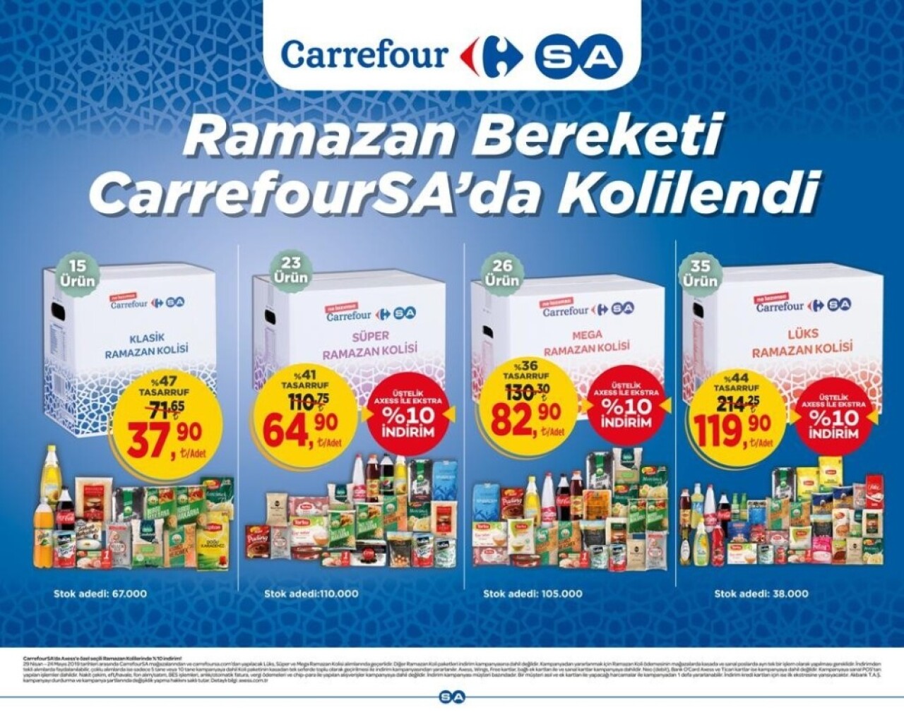 Ramazan’da dört farklı koli seçeneği