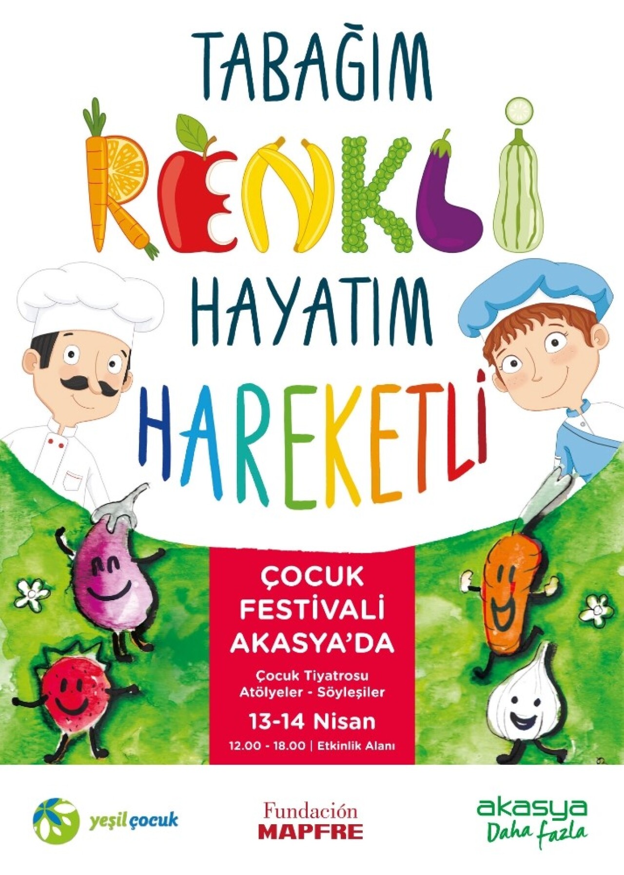 Tabağım Renkli Hayatım Hareketli Çocuk Festivali 13 Nisan’da başlıyor