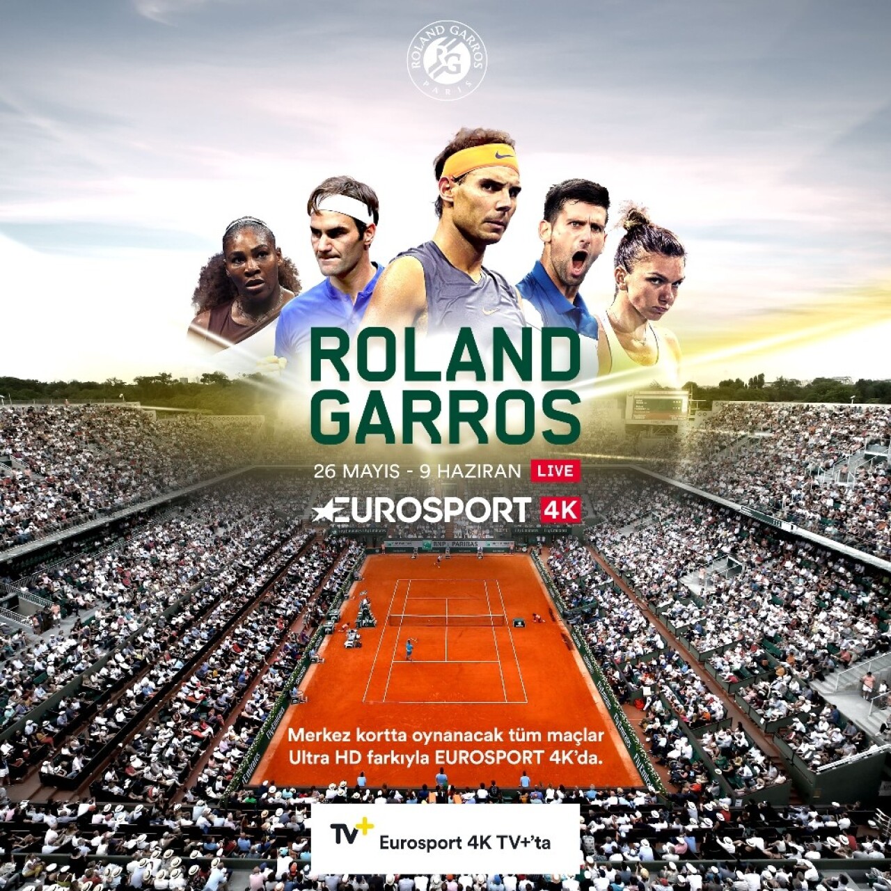 Roland Garros’a özel 4K yayın