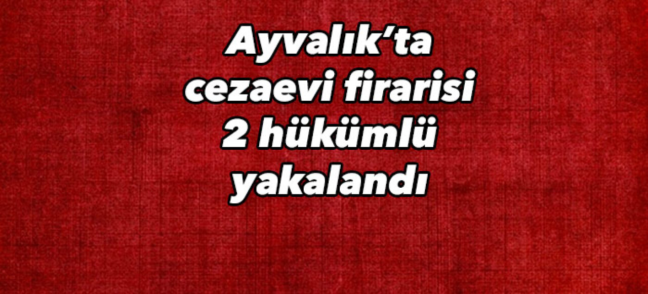 Cezaevi firarisi 2 hükümlü yakalandı