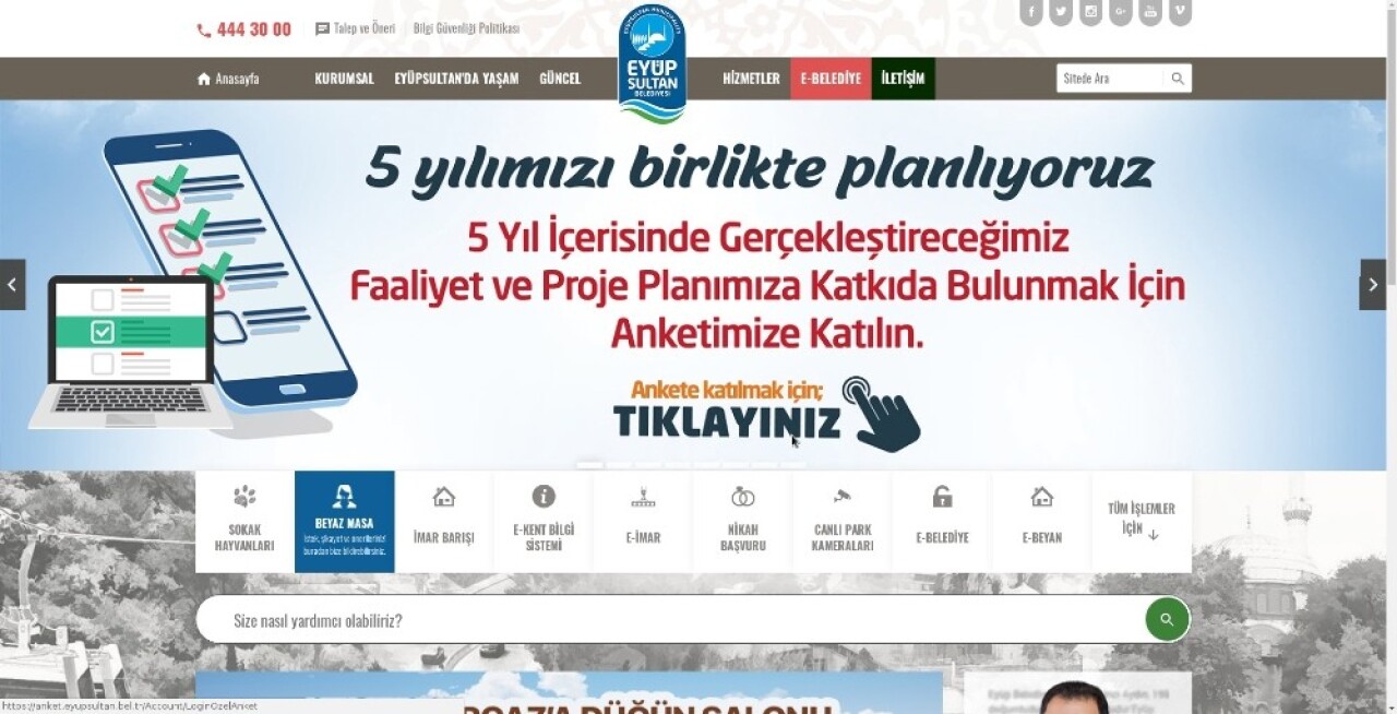 Eyüpsultan’da “5 Yılımızı Birlikte Planlıyoruz” anketi