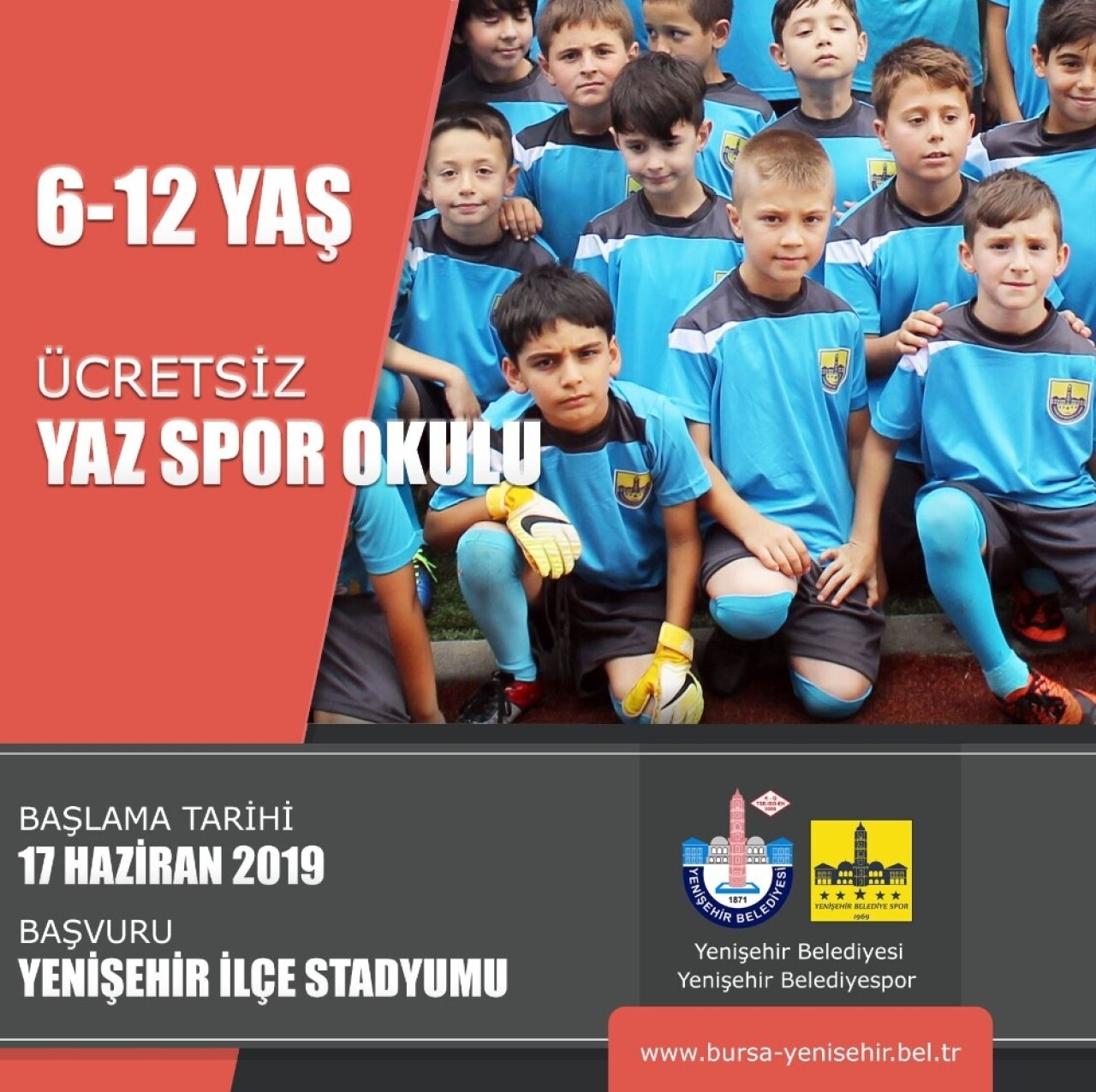 Yenişehir Belediyesi’nden ücretsiz yaz spor okulları