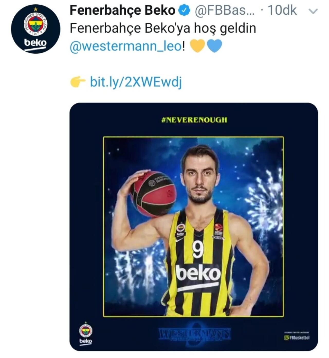 Fenerbahçe Beko, Westermann’ı açıkladı