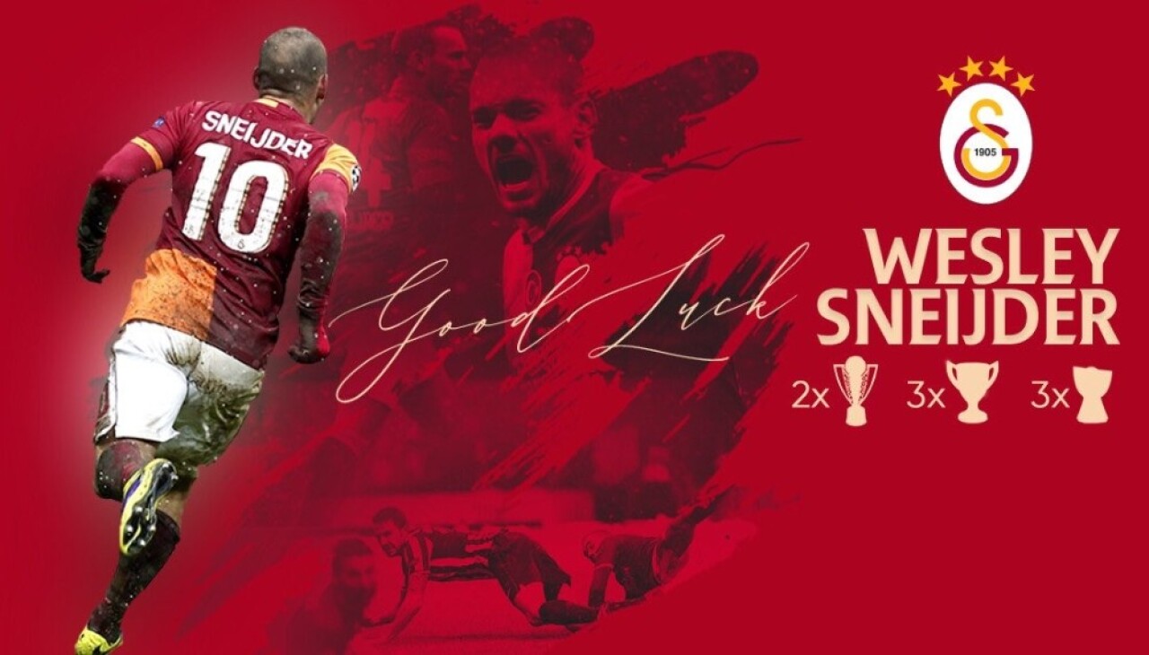 Galatasaray’dan futbolu bırakan Wesley Sneijder’e teşekkür