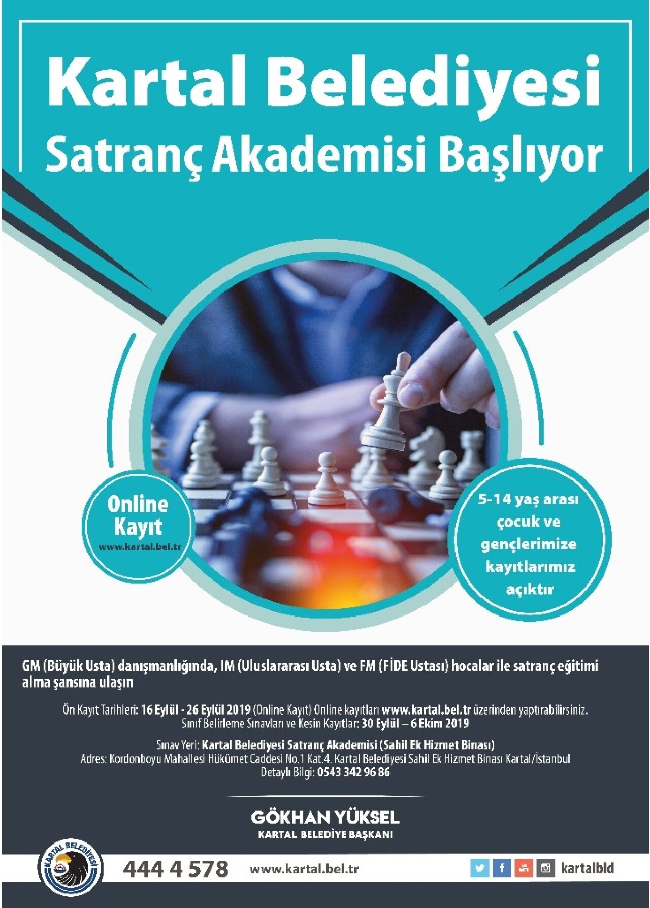 Kartal’ın ilk Satranç Akademisi açılıyor
