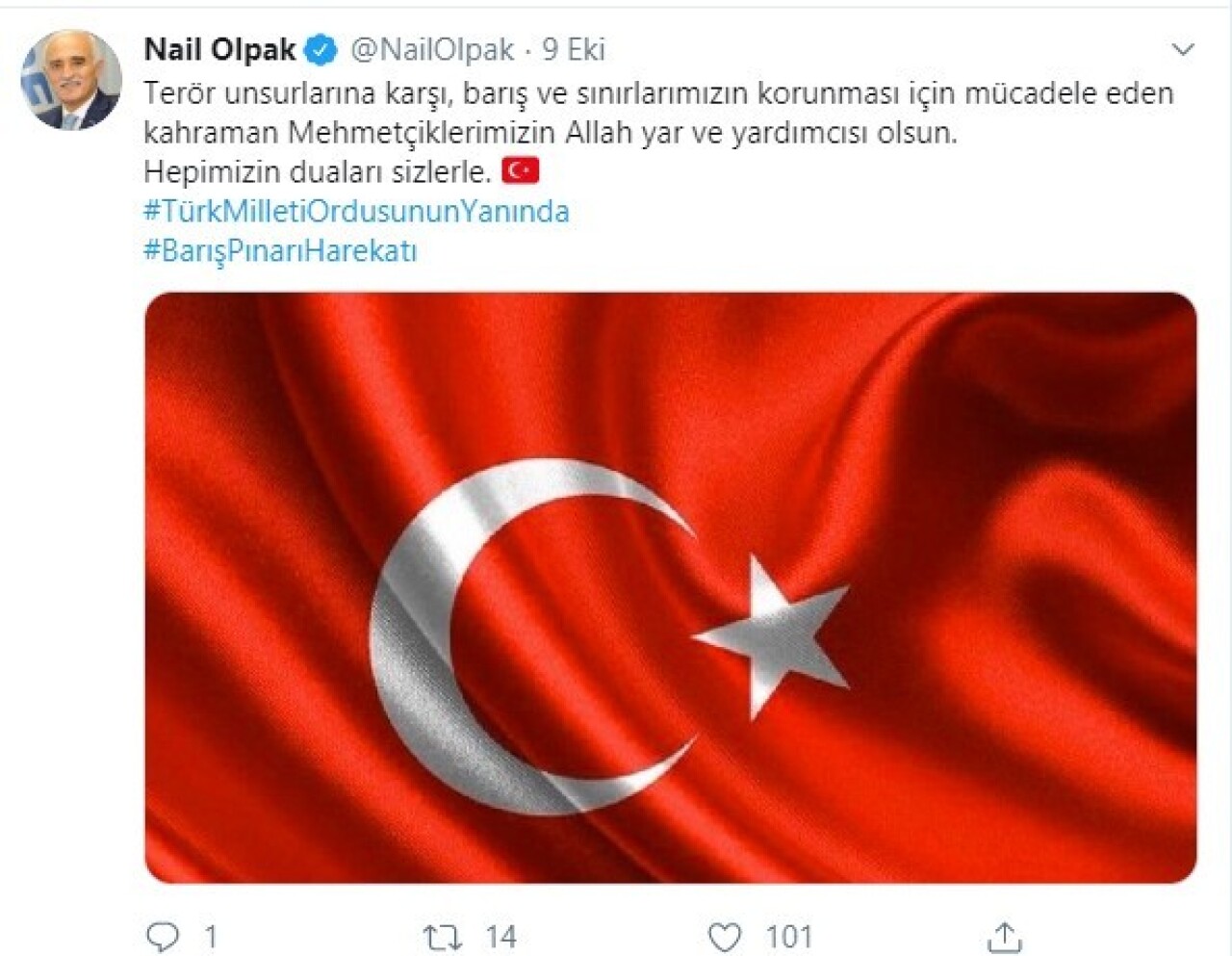 İş dünyasından Barış Pınarı Harekatına destek mesajları