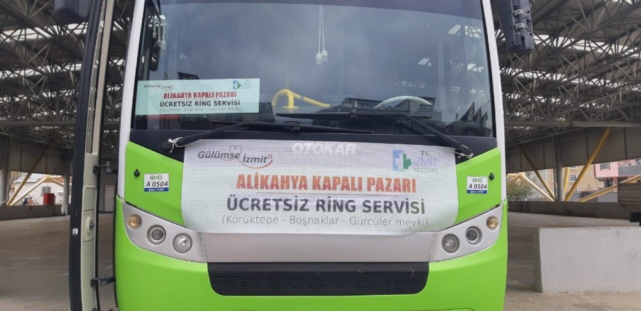 Alikahya kapalı pazar alanına ücretsiz ring servisi
