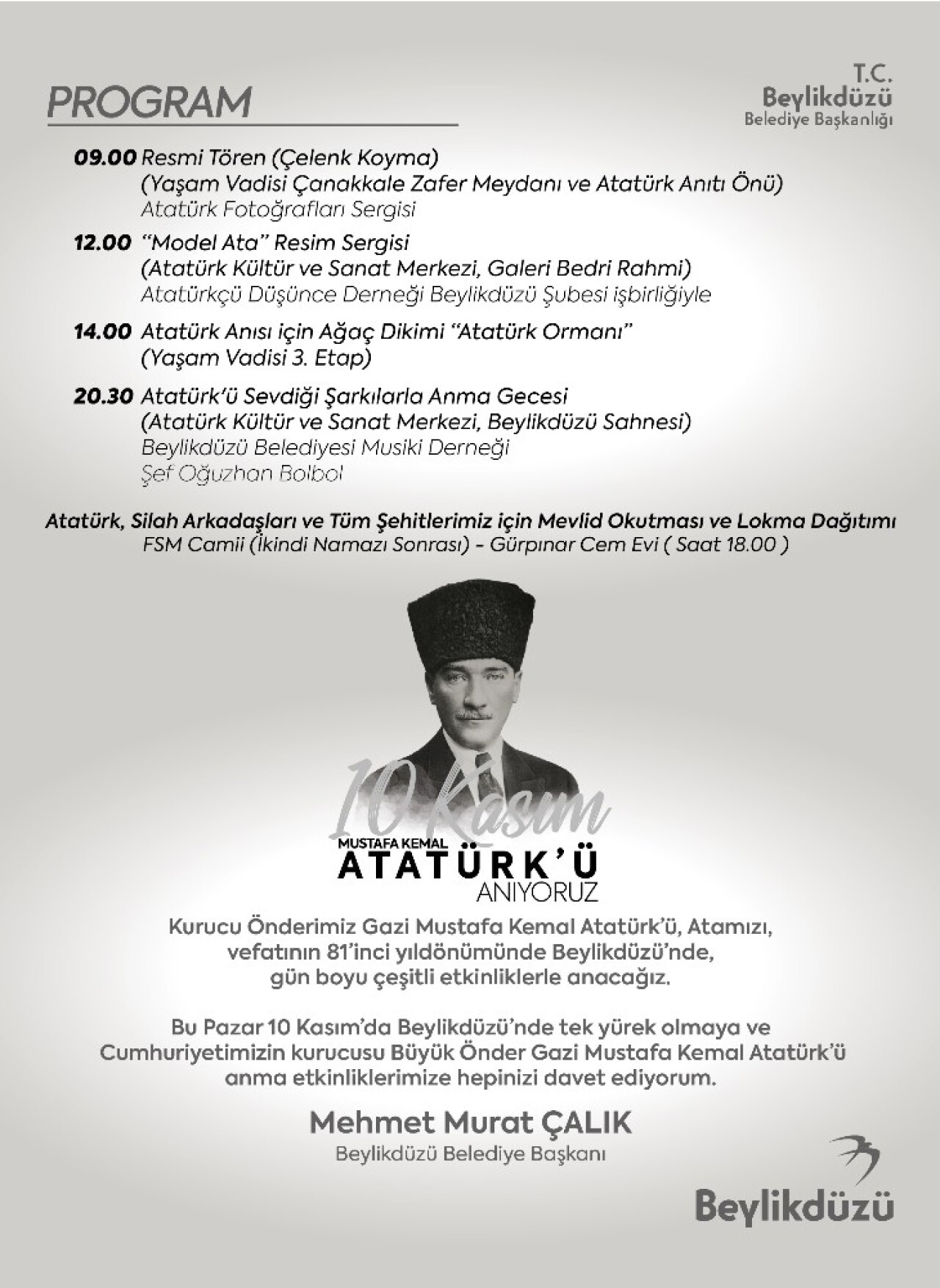 Beylikdüzü Belediyesi’nden 10 Kasım’da “Atatürk Ormanı”