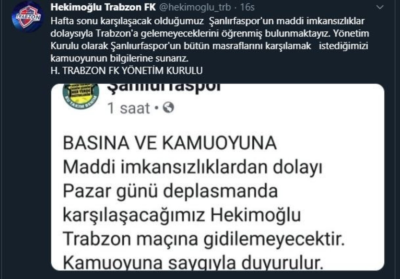 Hekimoğlu Trabzon’dan alkış alacak hareket!