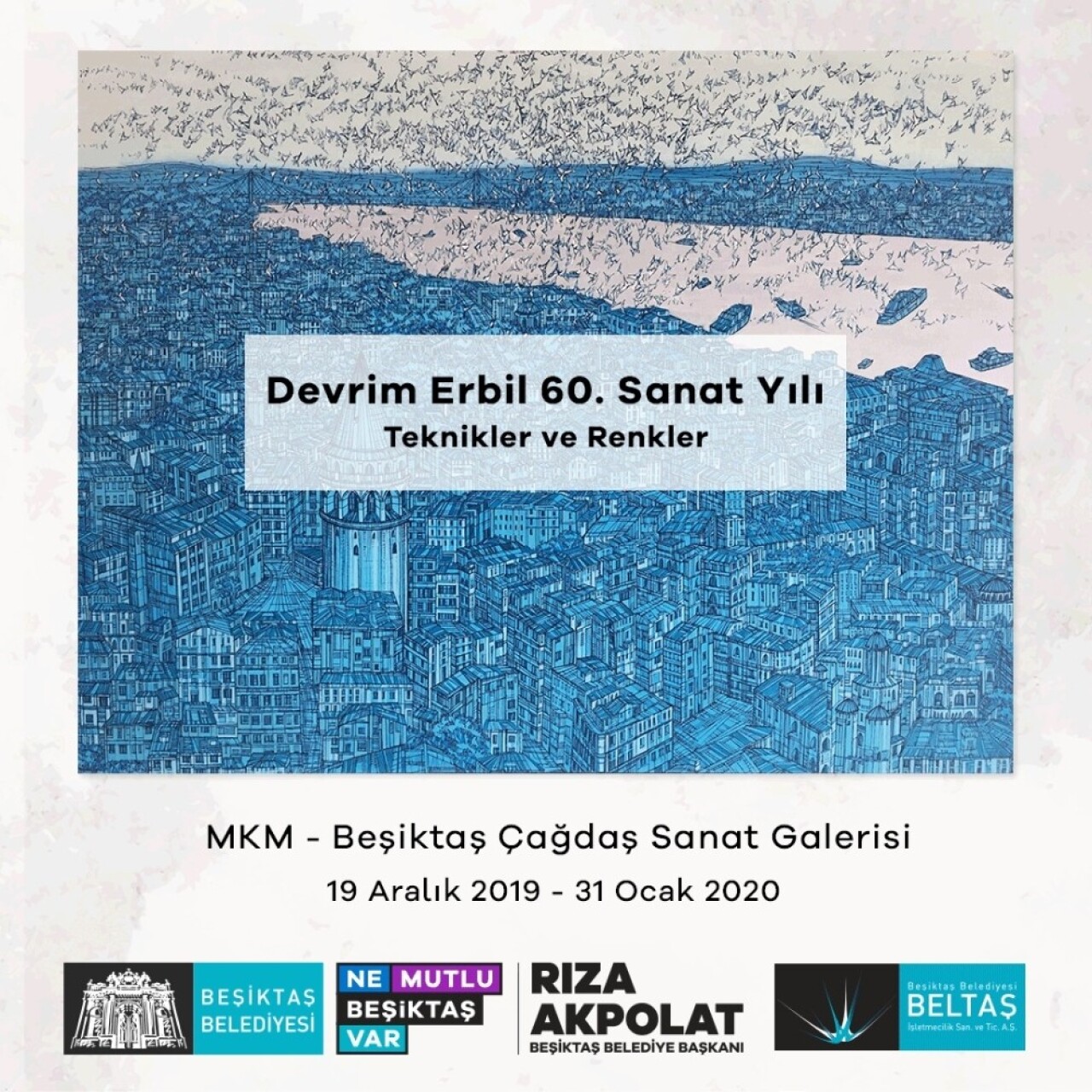 Devrim Erbil’in 60. yıl sanat sergisi Beşiktaş Çağdaş Sanat Galerisinde açılacak