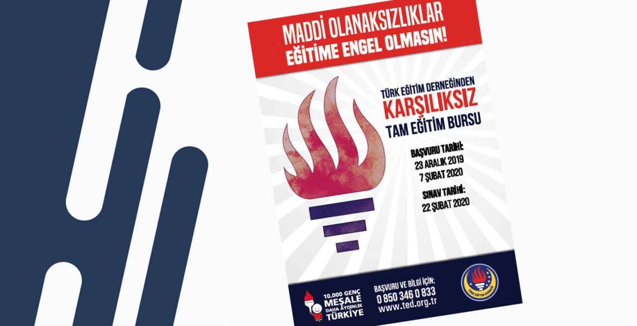 TED'den Karşılıksız Tam Eğitim Bursu için Son başvuru tarihi 7 Şubat 2020