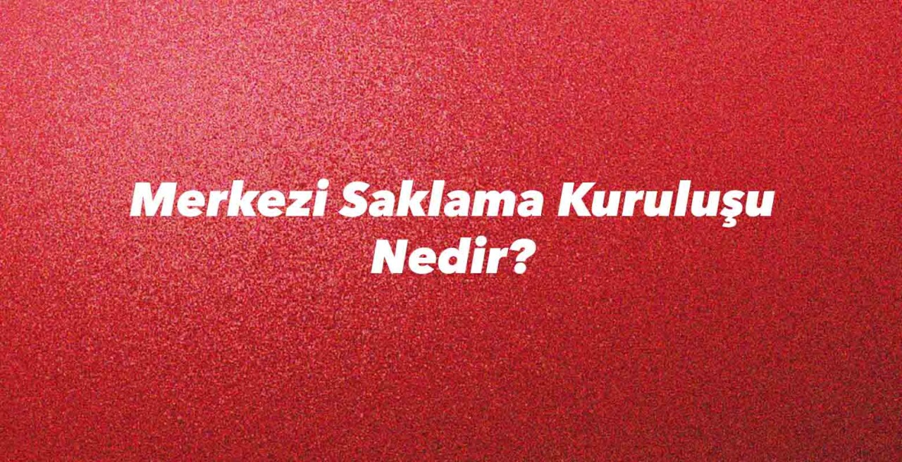 Merkezi Saklama Kuruluşu Nedir?