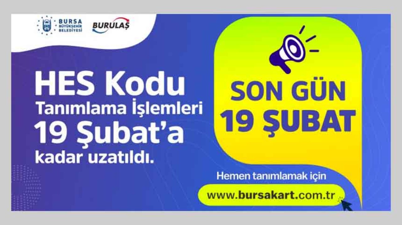 Bursa'da ulaşım kartlarında HES kodu eşleştirme süresi uzatıldı