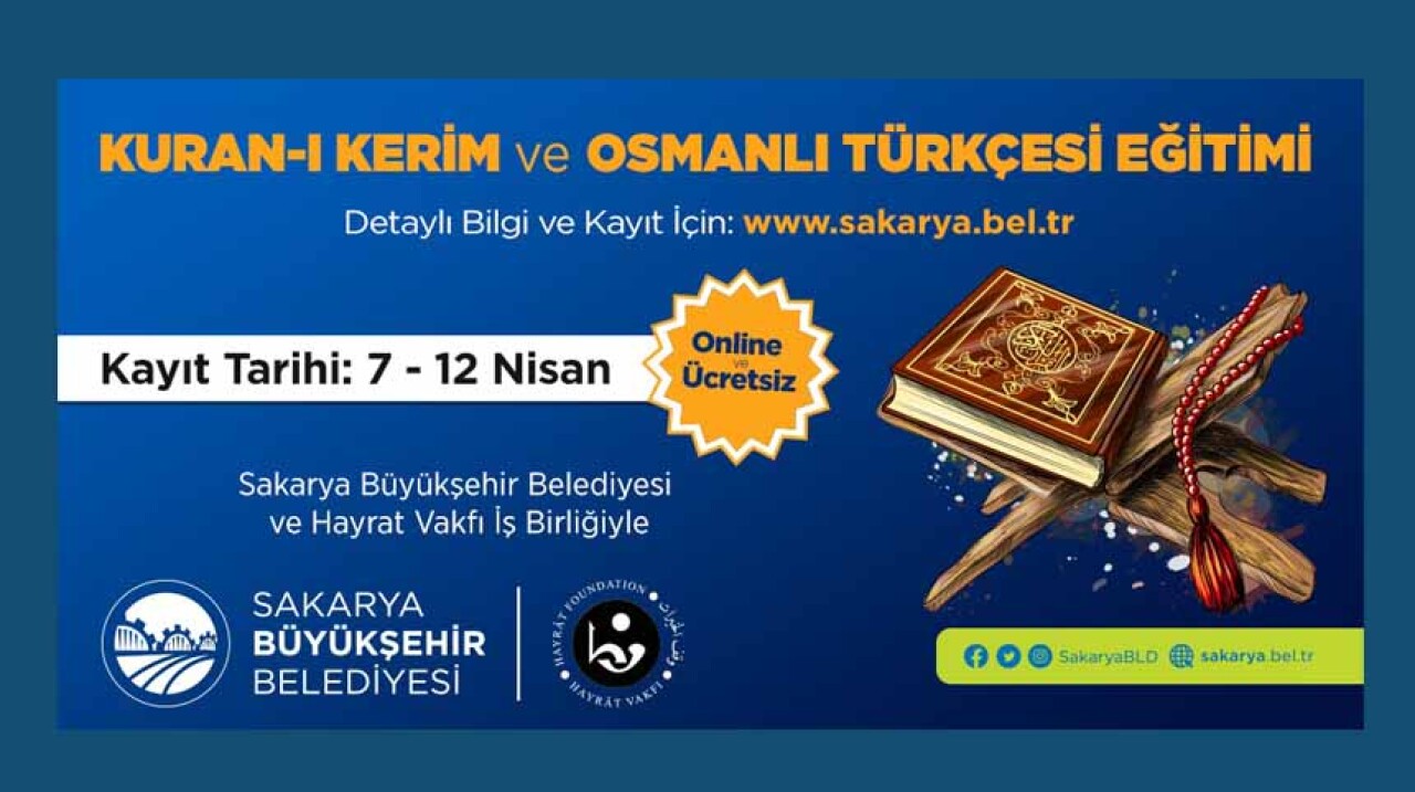Sakarya'da Kuran’ı Kerim ve Osmanlı Türkçesi eğitimleri başlıyor