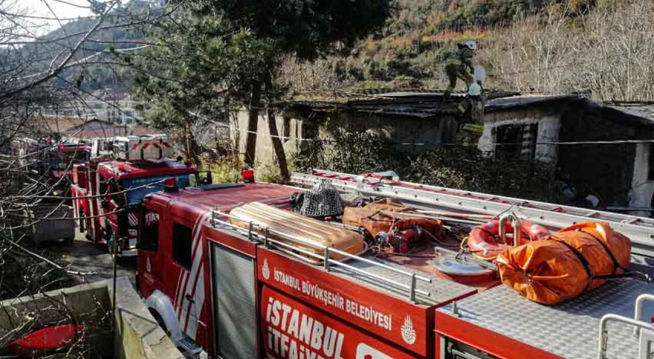 Sarıyer'de gecekondu yangını