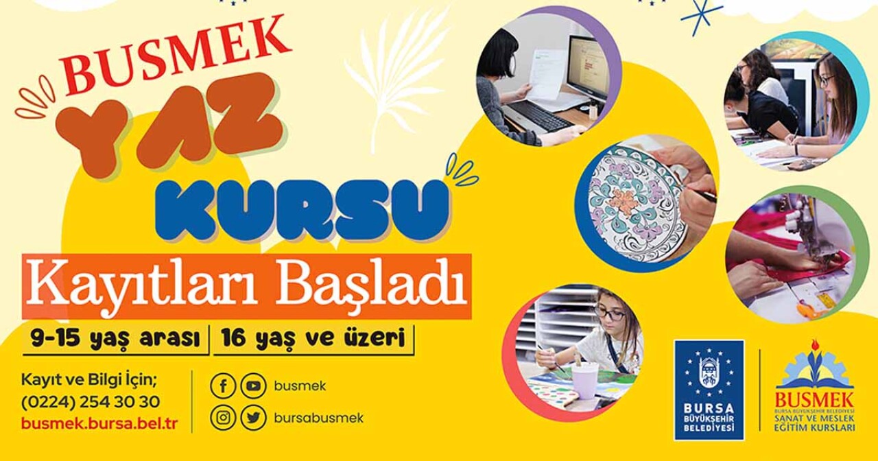 BUSMEK’te yaz kursları başlıyor