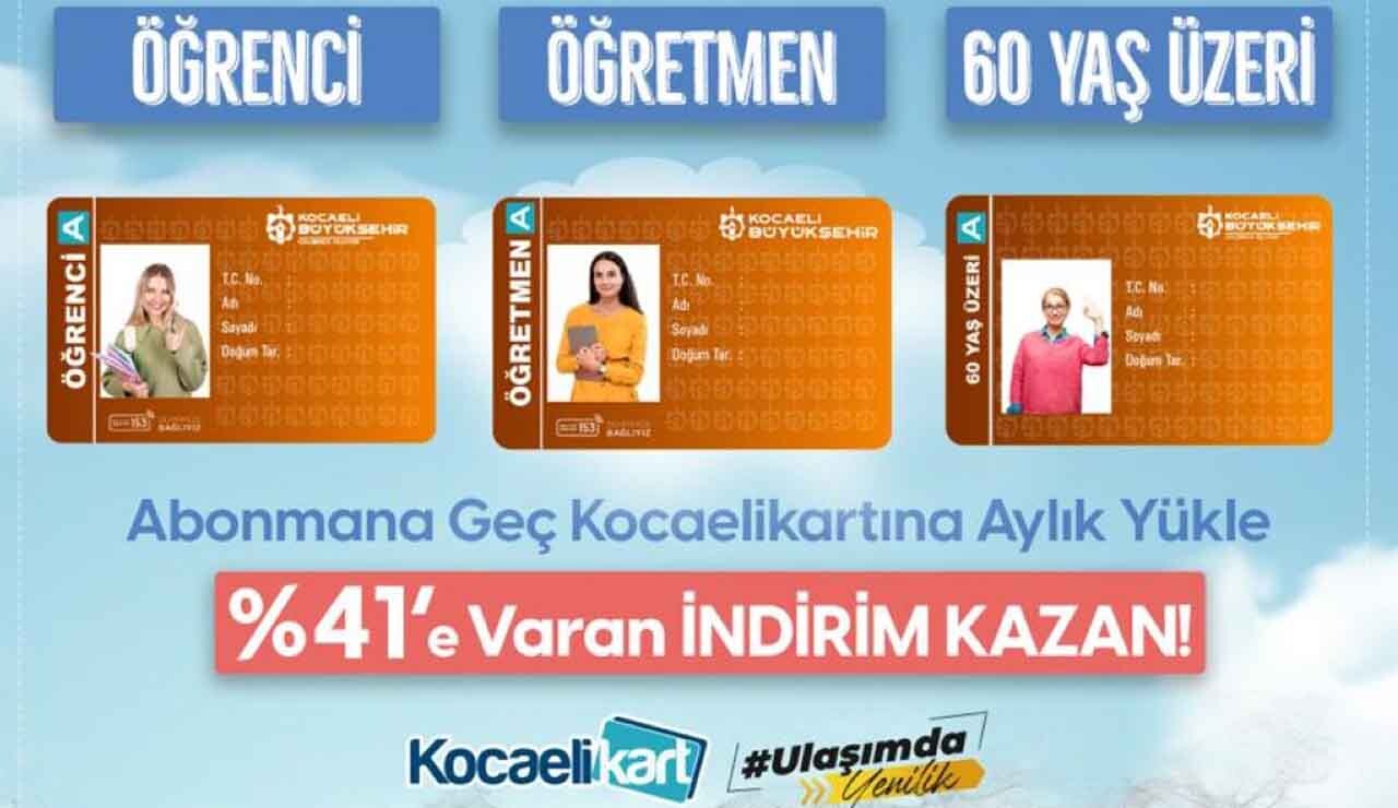 Abonman indirimli kart uygulaması devreye girdi