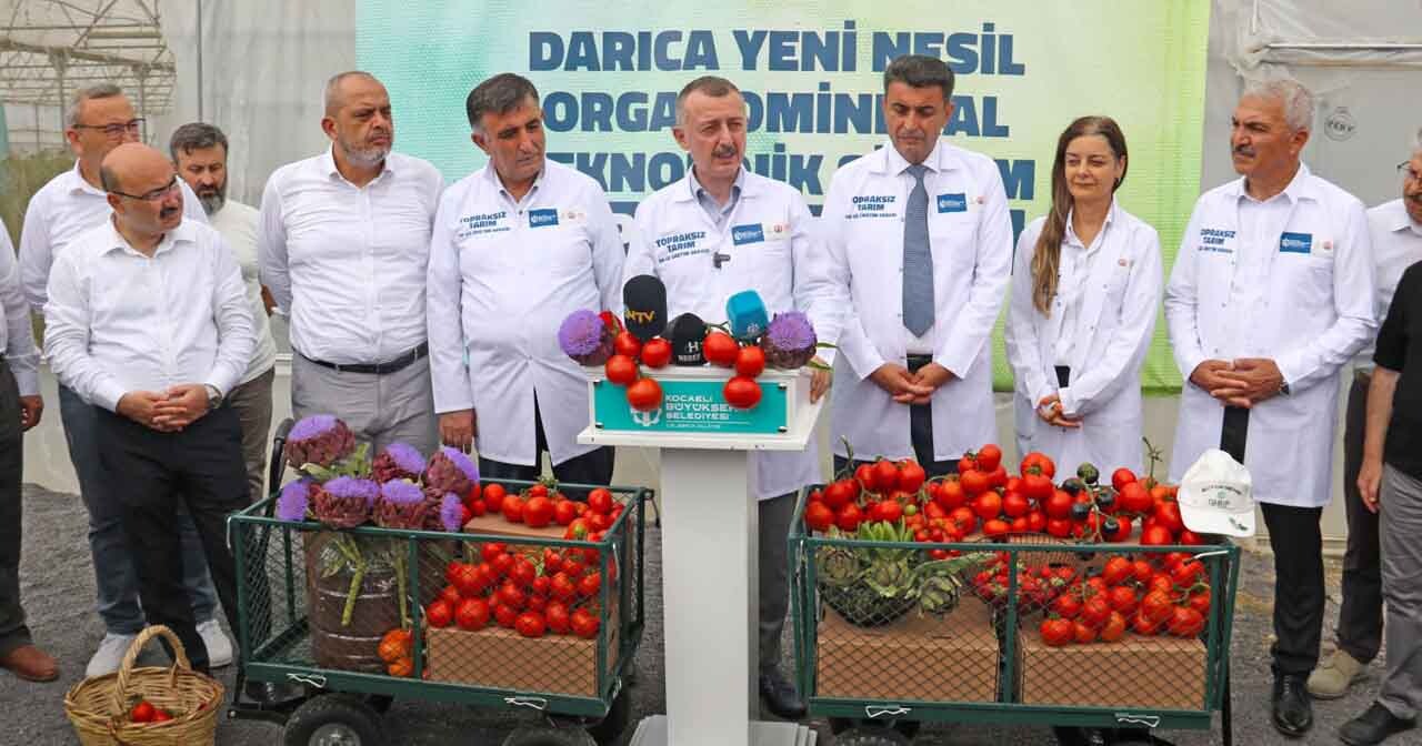 Kocaeli’de topraksız tarımla sebze ve meyve yetiştiriliyor