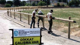 Kocaeli’de Gölcük Rahvan At Tesisi yarışlar öncesi bakıma alındı