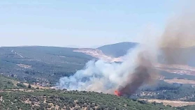 İzmir’de orman yangınına havadan ve karadan müdahale