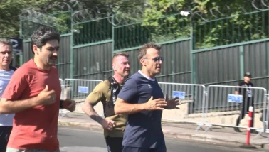 Fransa Cumhurbaşkanı Macron, Ankara’da sabah koşusu yaptı
