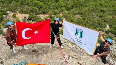 Geyve’de kaya tırmanışı yaptılar