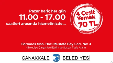 Çanakkale Belediyesi Kent Lokantası Çalışma Saatlerini Uzattı