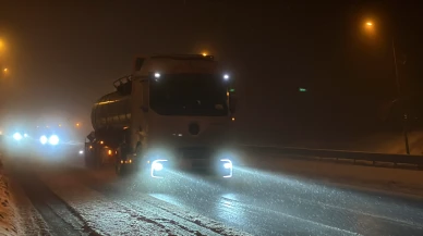 Bolu Dağı geçişinde kar yağışı başladı