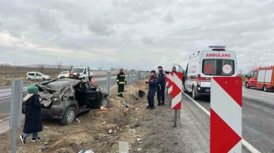 Karapınar’da otomobil takla attı: 4 yaralı