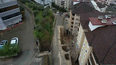 Bursa’da korkutan göçük havadan görüntülendi